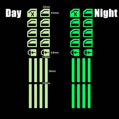 18Pcs/set Car Luminous Door Window Lift Button Stickers - Autoxmatch