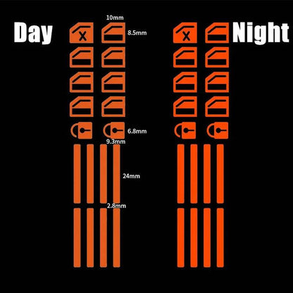 18Pcs/set Car Luminous Door Window Lift Button Stickers - Autoxmatch