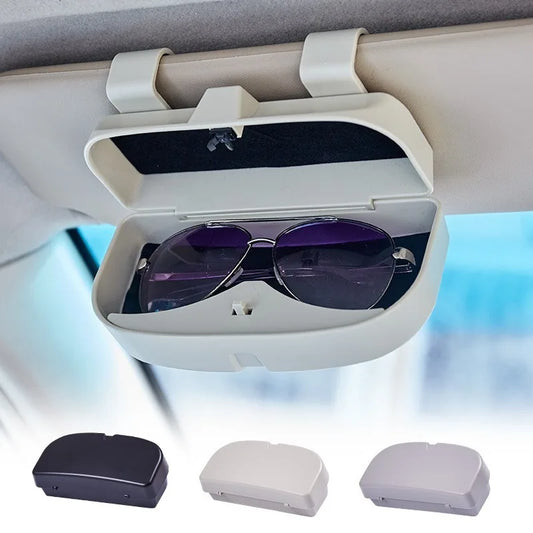 Car Portable Glasses Box Sun Visor Holder