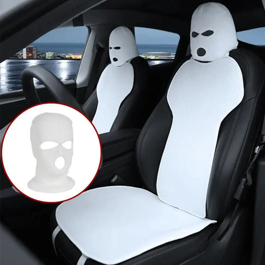 Car Seat Headrest Ski Mask Halloween Decor Cover