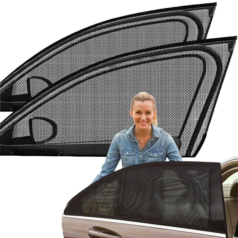 Car Sunshade Mesh Curtains Black 