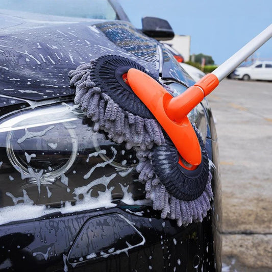 Car Mop Foam Washer Chenille Double Brush Head - Autoxmatch