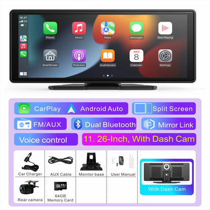 Portable Wireless CarPlay and Android Auto 4k Screen - Autoxmatch