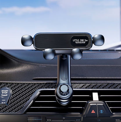 Car phone holder with 'LITTLE ONE 5' branding on a car dashboard. by Autoxmatch