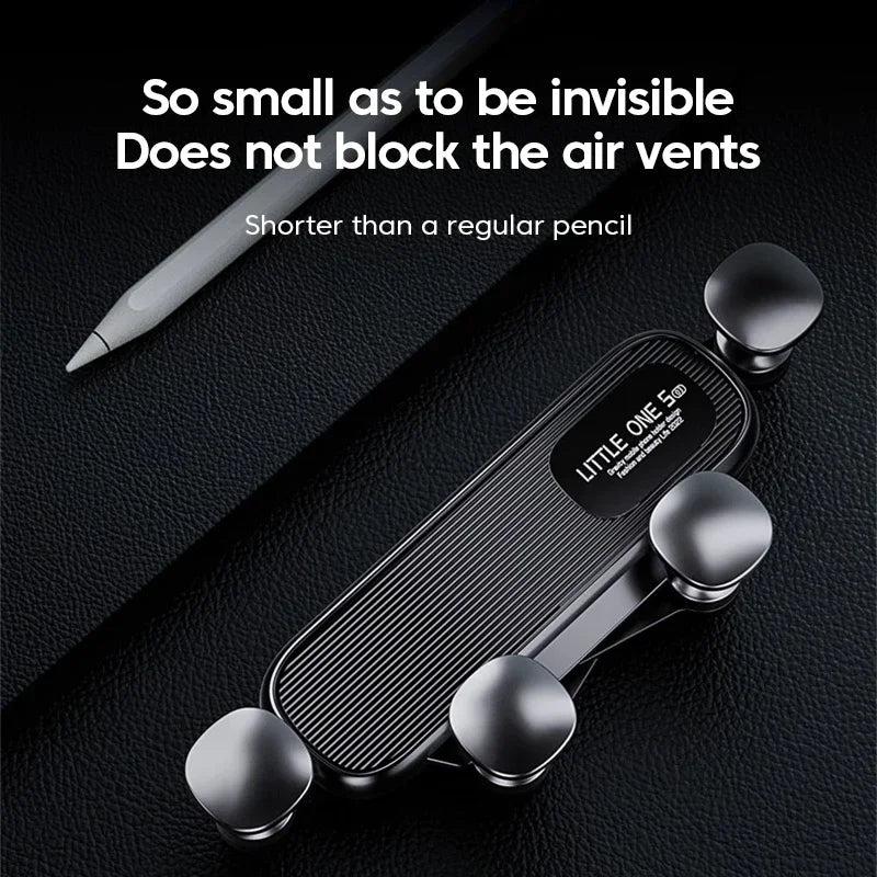 Car phone holder with ball head links and 360° adjustment