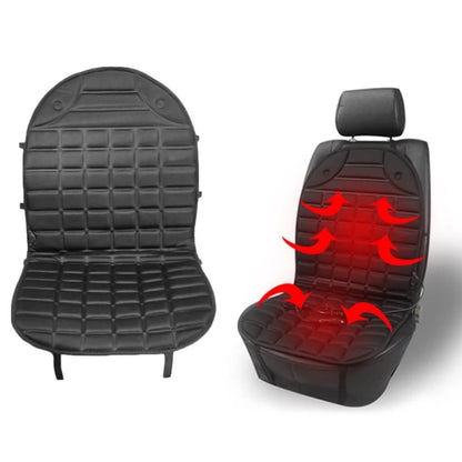 Car seat cover with heating elements on a white background