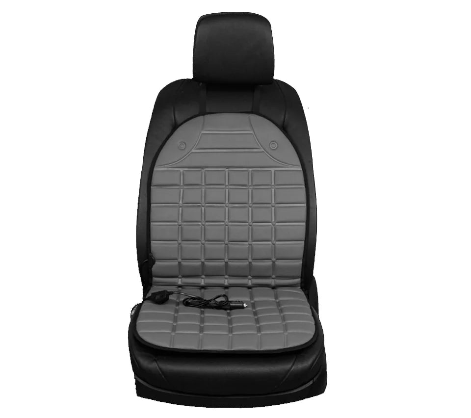 Car seat cover with heating pad on a white background