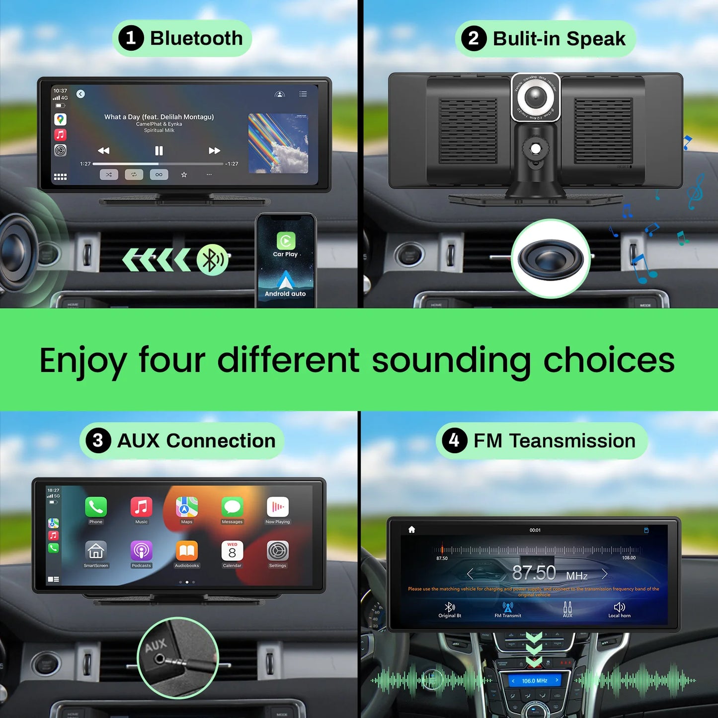 Portable Wireless CarPlay and Android Auto 4k Screen - Autoxmatch
