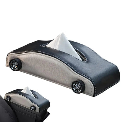 Car tissue holder with black and gray 