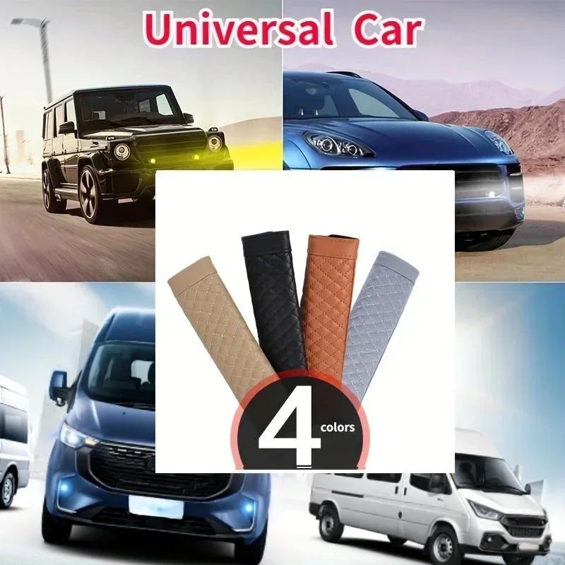 Collage of cars with a focus on car accessories and four color options.