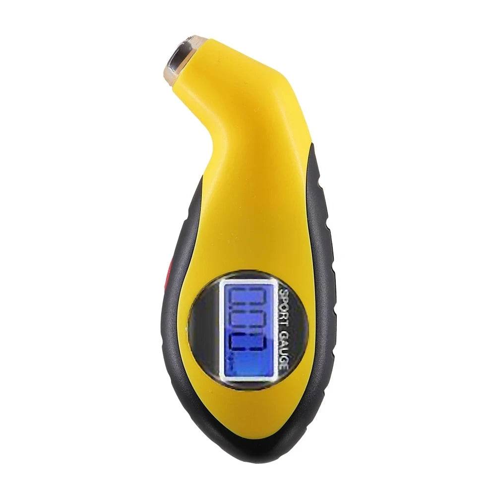Digital Car Tire Air Pressure Gauge installation yellow