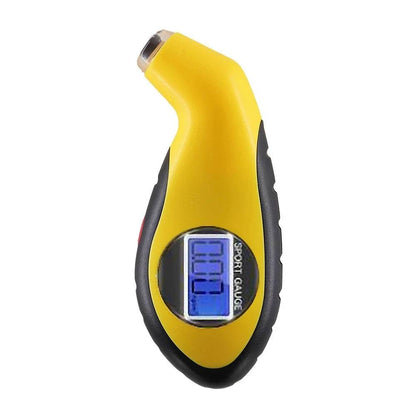 Digital Car Tire Air Pressure Gauge installation yellow