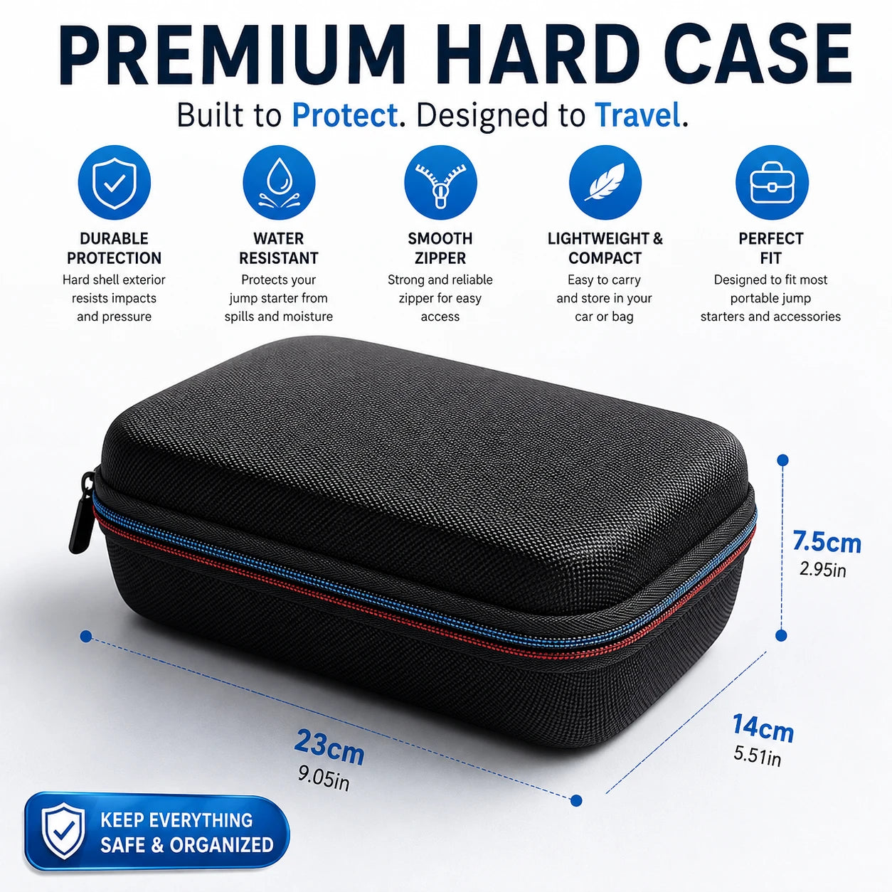 Hard Case for Portable Jump Starter