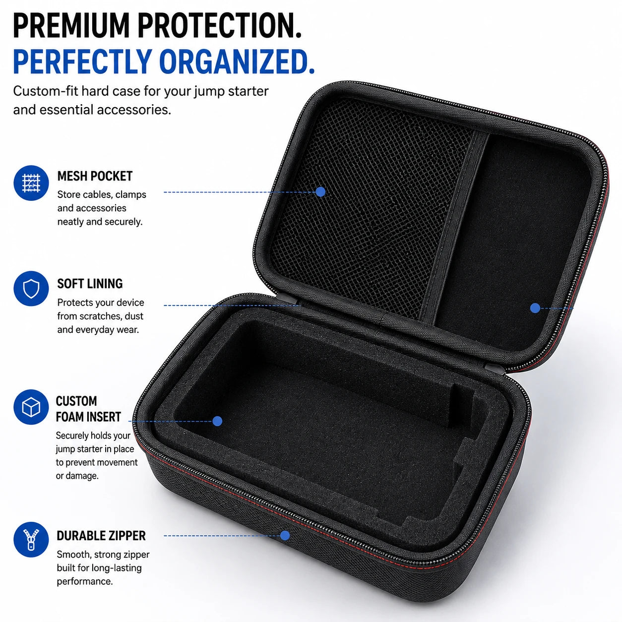 Hard Case for Portable Jump Starter