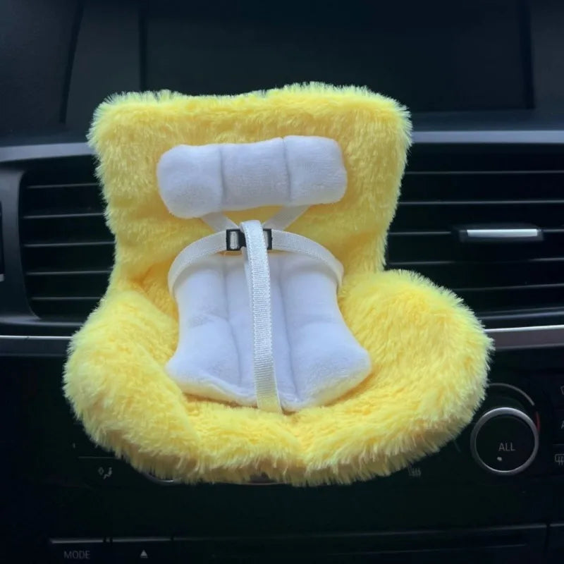 Labubu Doll Car Safety Seat Interior Styling - Autoxmatch