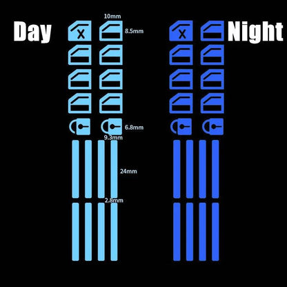 18Pcs/set Car Luminous Door Window Lift Button Stickers - Autoxmatch