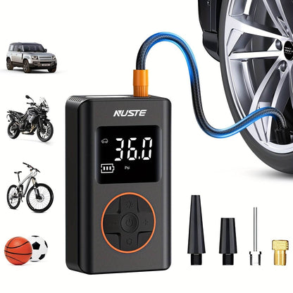 Portable 12V Tire Inflator Air Compressor, 150PSI with Digital Gauge & LED Light - Autoxmatch