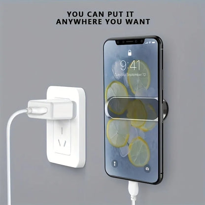 Phone mounted on a wall with text 'You can put it anywhere you want'