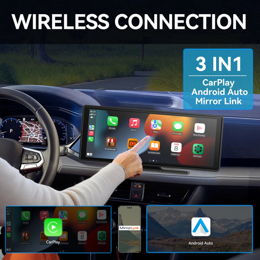 Portable Wireless CarPlay and Android Auto 4k Screen - Autoxmatch