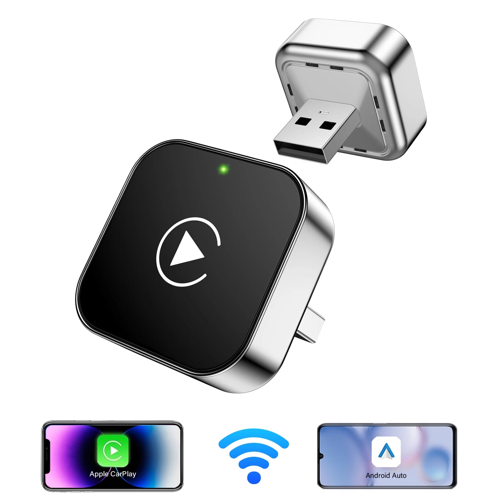 2 in 1 Wireless CarPlay Android Auto Adapter - Autoxmatch