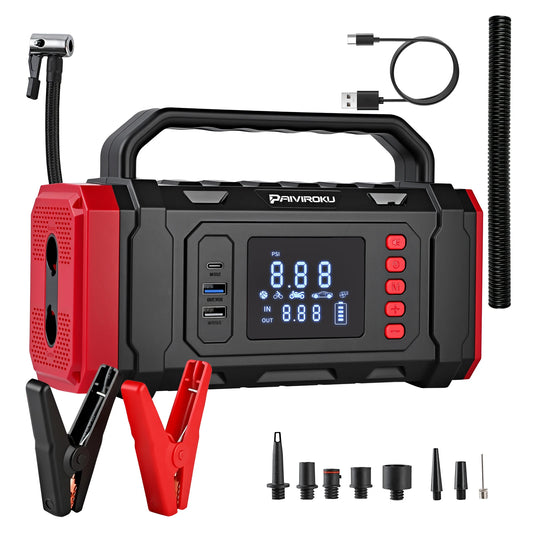 Autoxmatch Paiviroku 6-in-1 Car Jump Starter with Vacuum Cleaner