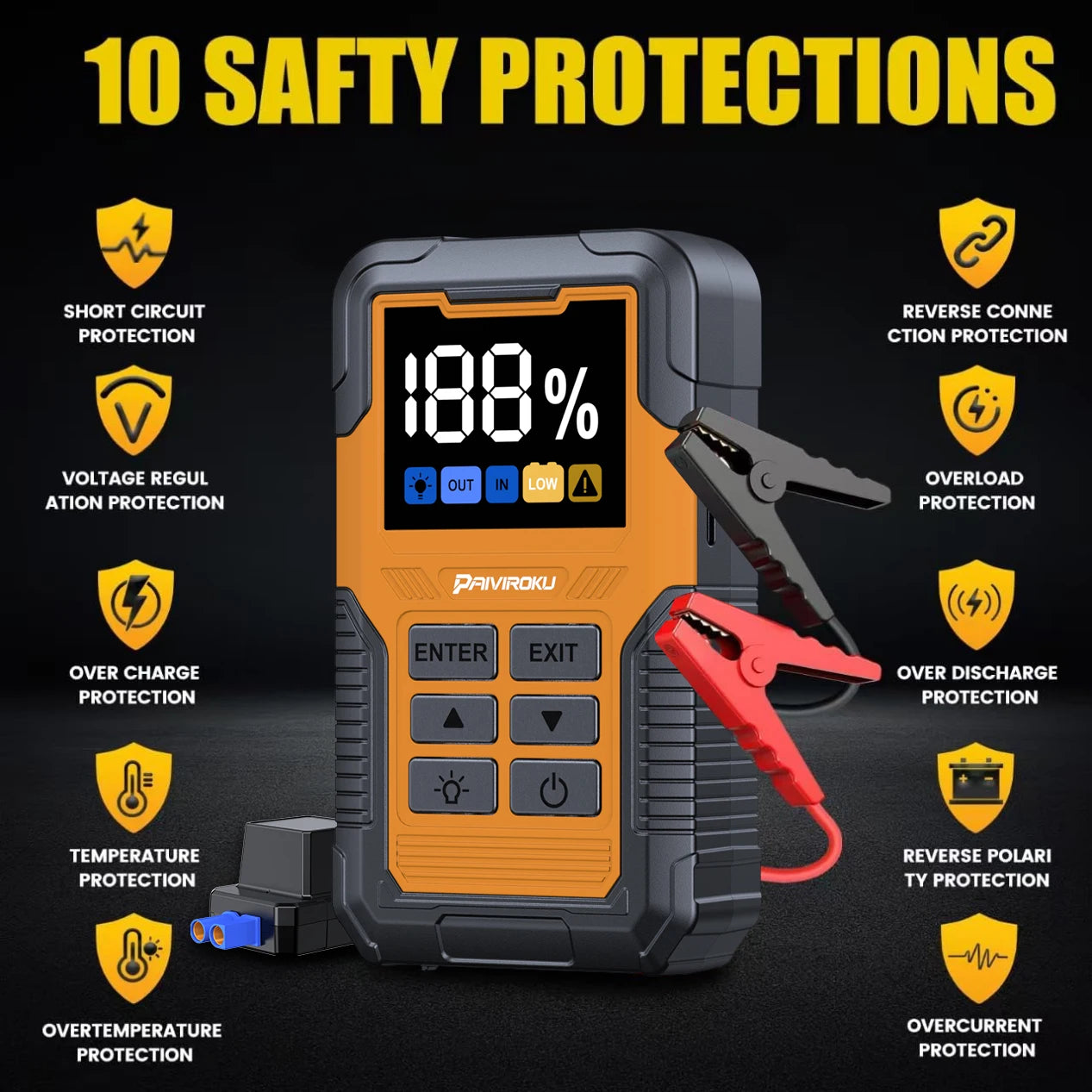 Autoxmatch Paiviroku OBD2 Diagnostic Tool with 5000A Jump Starter