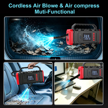 Autoxmatch Paiviroku 6-in-1 Car Jump Starter with Vacuum Cleaner