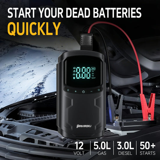 Autoxmatch Paiviroku 4-in-1 Car Jump Starter Kit