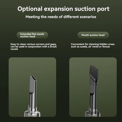 Two types of optional expansion suction ports Wireless Car Vacuum Cleaner 5-in-1