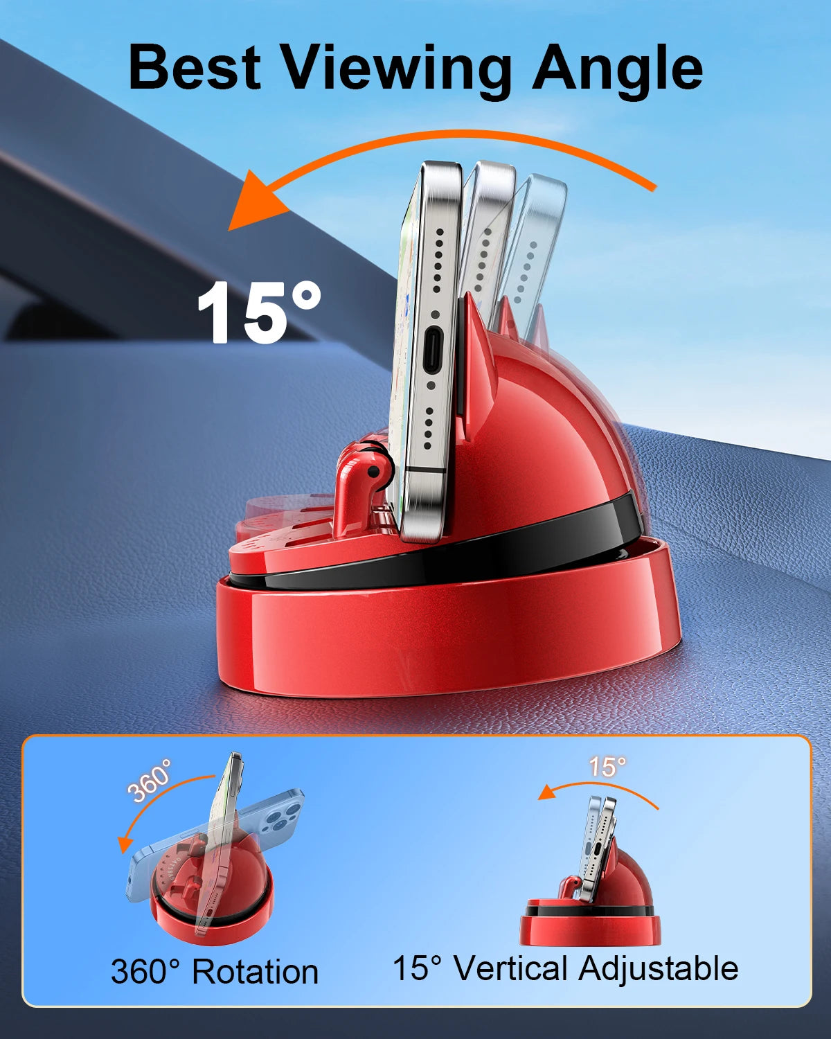 Universal Car Phone 360° Rotatable Dashborad Mount Holder