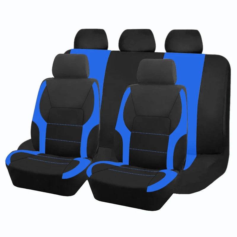 Universal Sporty Design Car Seat Cover fullset blue autoxmatch