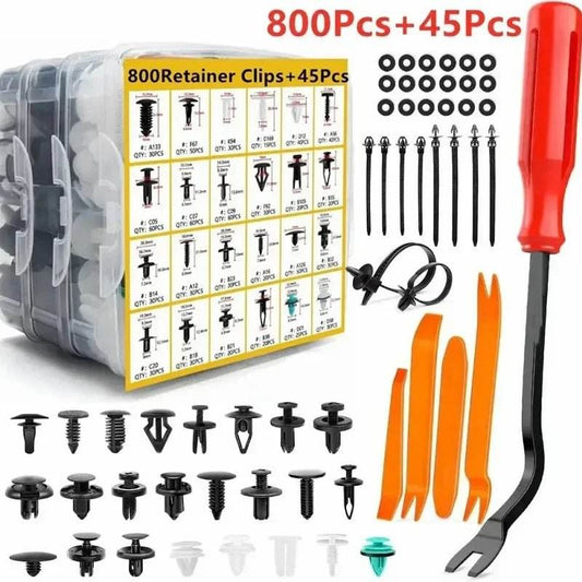 Car Bumper Retainer Fastener Kit Fender Rivet Clips - Autoxmatch