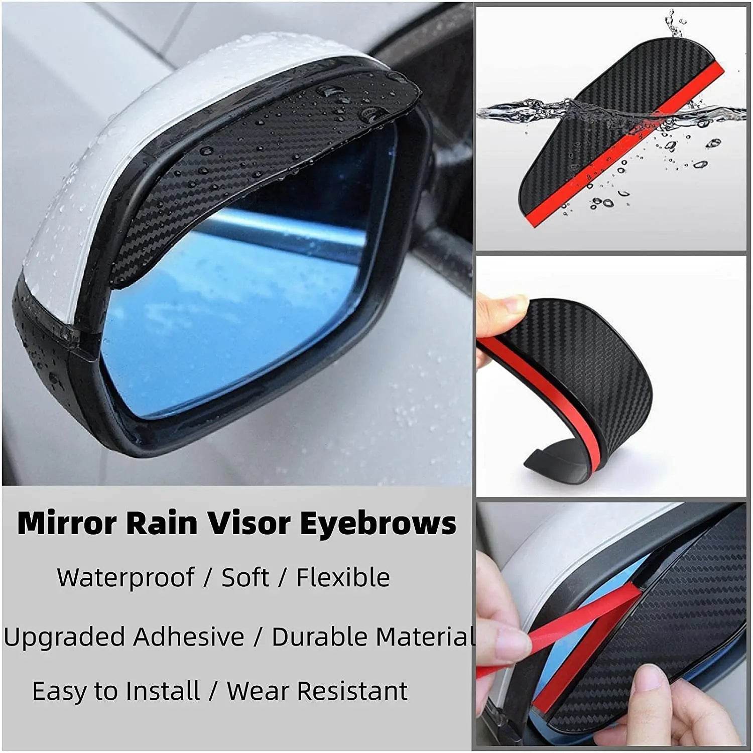 Car Rearview Mirror Rain Shield 2pcs - Autoxmatch