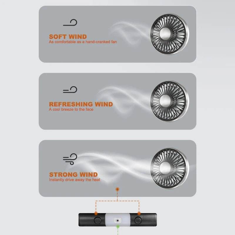 Car USB Dual Head Cooling Air Fan for Rear Seat - Autoxmatch