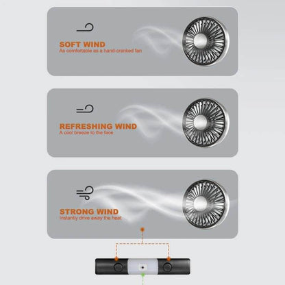 Car USB Dual Head Cooling Air Fan for Rear Seat - Autoxmatch