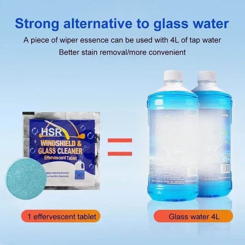 Car Windshield Glass Solid Cleaner – Crystal Clear Visibility, Streak-Free Shine - Autoxmatch