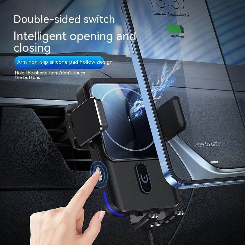 Car Wireless Charger & Mobile Phone Holder - Fast Charging, Secure Mount - Autoxmatch