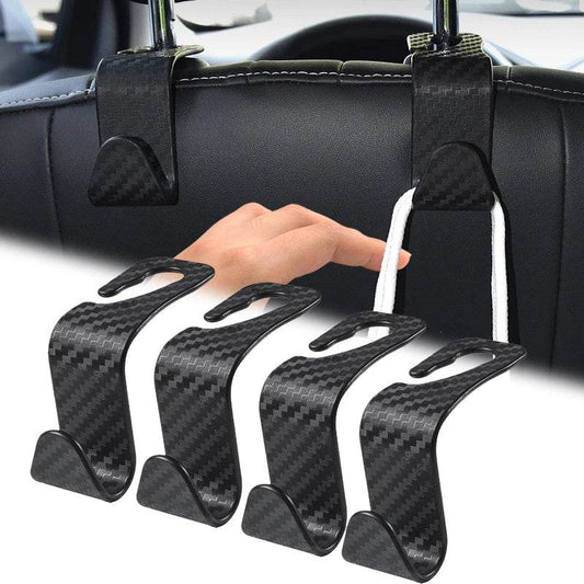 Carbon Fibre Hook Headrest Seat Car - Autoxmatch