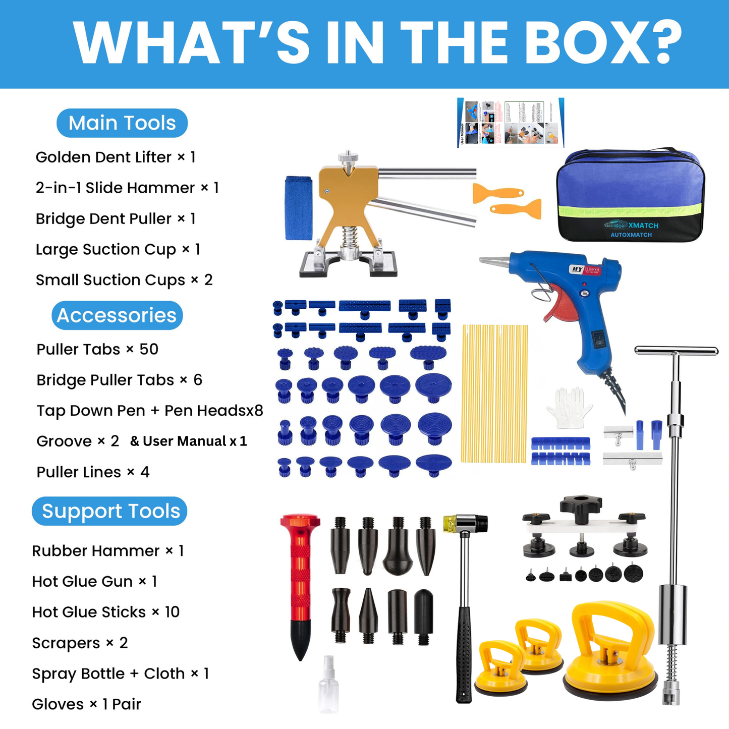 Autoxmatch 97 PCs Dent Puller Kit