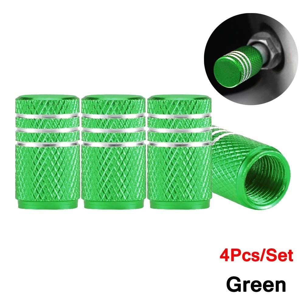 Knurling Style Car Tire Valve Stems Cap 4Pcs - Autoxmatch
