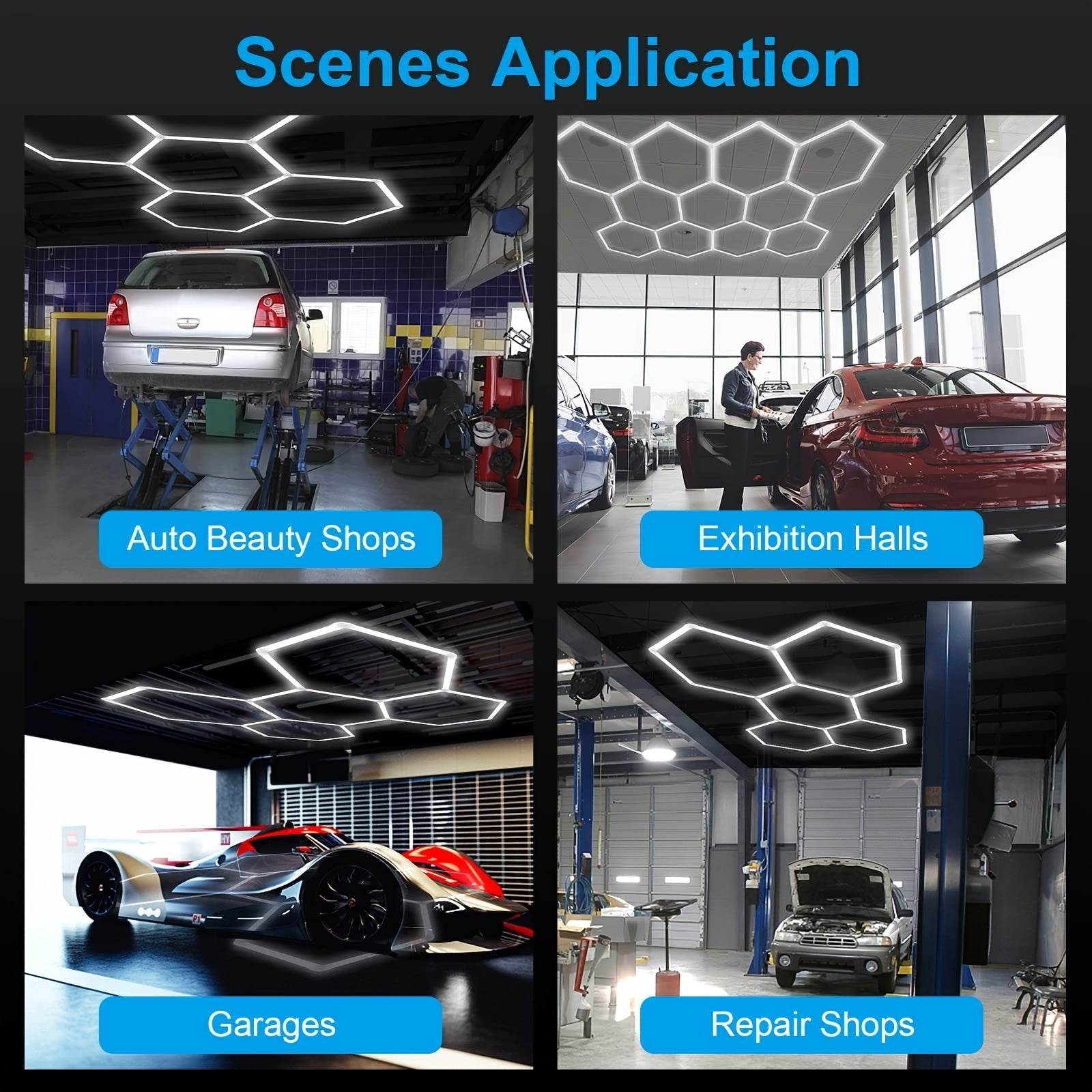 LED Hexagon Garage Lights - Autoxmatch