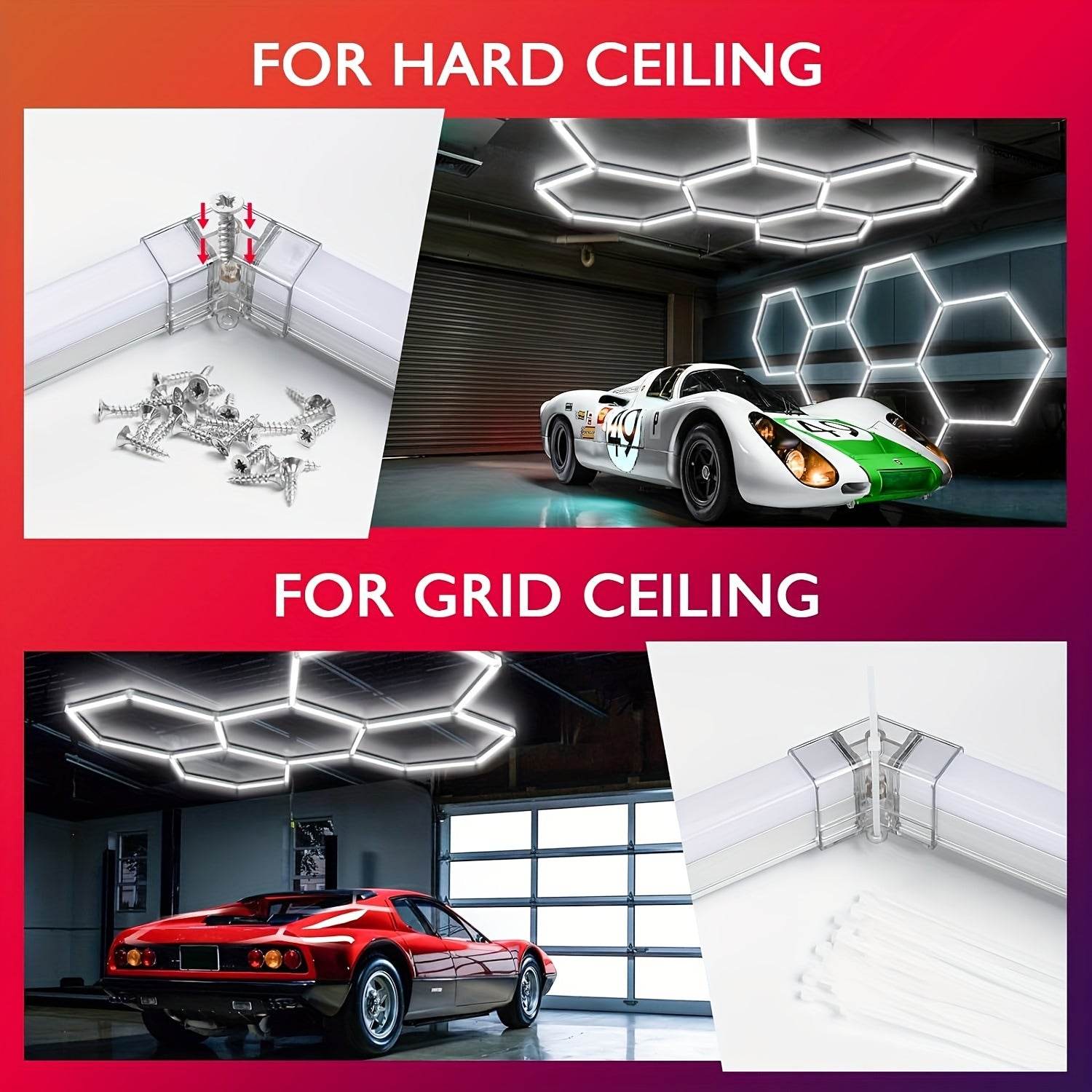 LED Hexagon Garage Lights - Autoxmatch