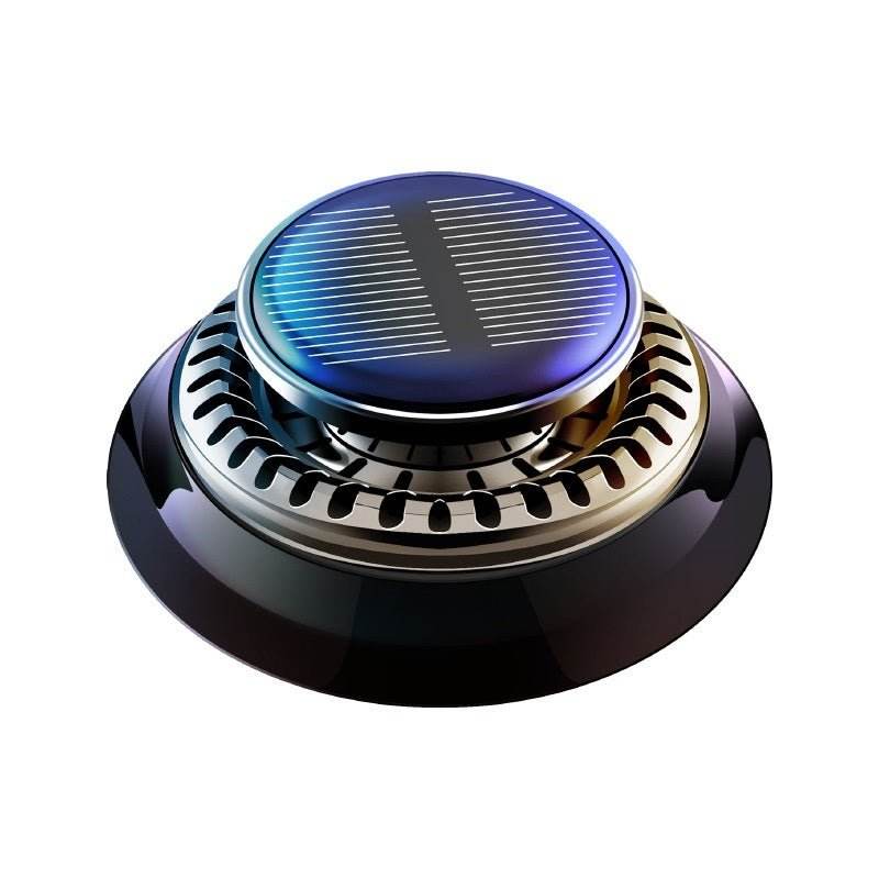 Portable Solar-Powered Kinetic Car Air Freshener | Double Ring Rotating Perfume & Fragrance Diffuser - Autoxmatch