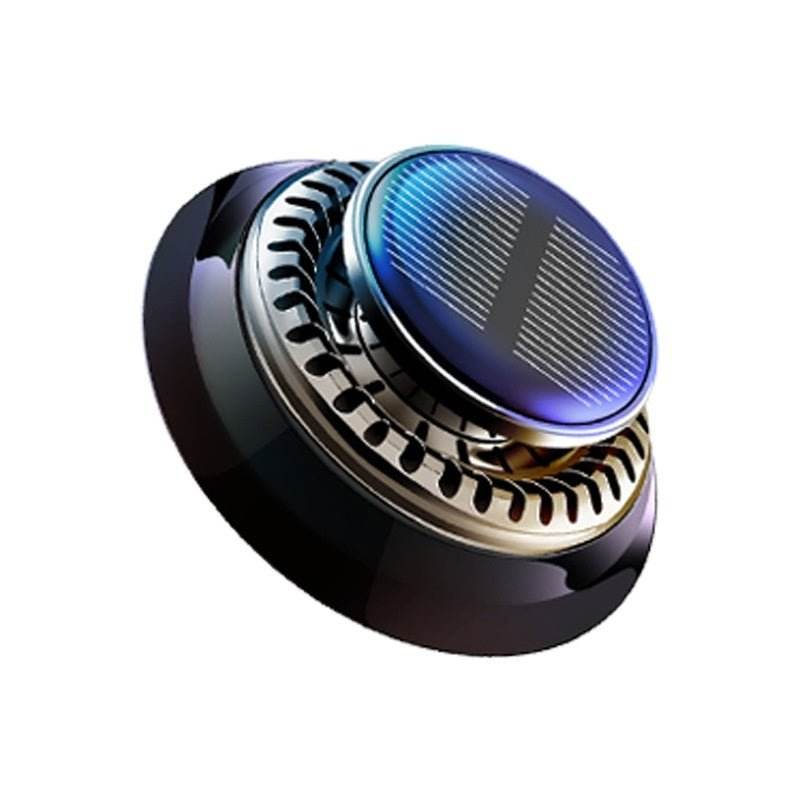 Portable Solar-Powered Kinetic Car Air Freshener | Double Ring Rotating Perfume & Fragrance Diffuser - Autoxmatch