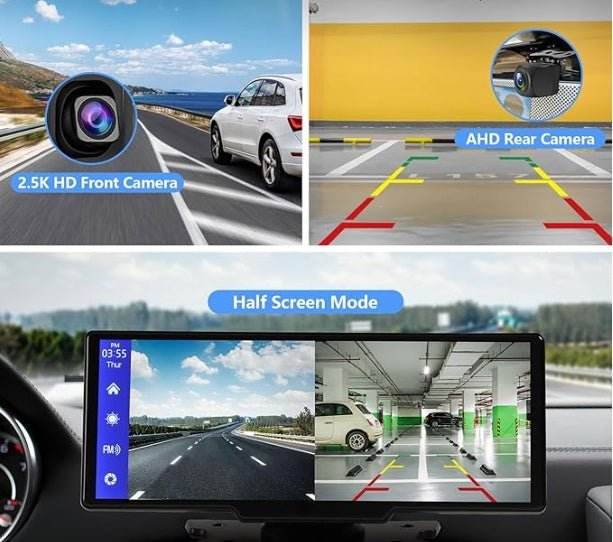 Portable Wireless CarPlay with 2.5K Camera - 9.3-Inch Ultra HD Android - Autoxmatch
