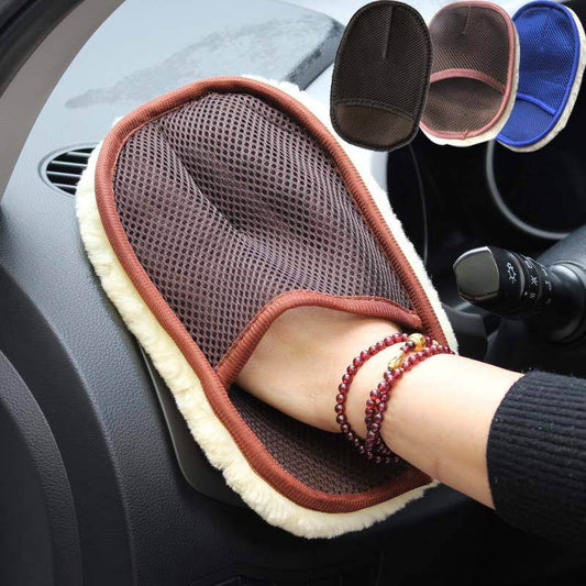 Soft Hair Wash Cleaning Gloves – Car & Motorcycle Care Cleaning Tools - Autoxmatch